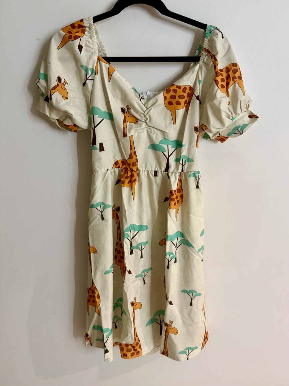 NWT Giraffe Print Babydoll dress
